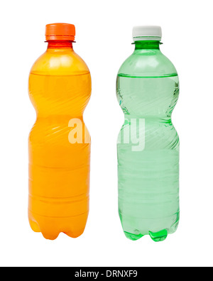 Two bottles isolated on white Stock Photo