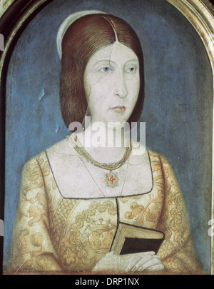 Isabella I of Castile (1451-1504). Queen of Castile. Portrait. Painting. Stock Photo