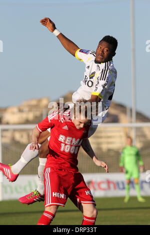 La Manga Club, Spain. 30 January 2014. Copa Del Sol : Rosenborg (Norway) 5 AIK (Sweden) 2 General view of match action at La Manga Club Photograph by Tony Henshaw Credit:  Tony Henshaw/Alamy Live News Stock Photo