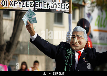 Famous carnival of Limassol, Akrotiri Bay, Cyprus. Stock Photo