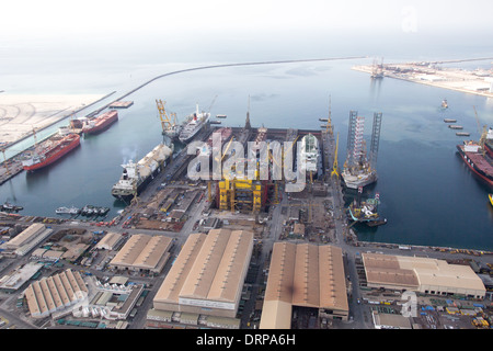 Aerial photo of Dubai in UAE Stock Photo