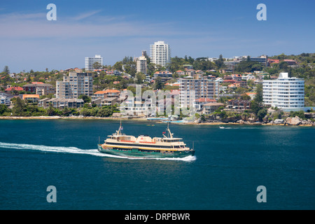 Manly ferry 'Collaroy' leaving North Harbour en route to city Sydney New South Wales NSW Australia Stock Photo