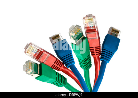 Colorful network cables Stock Photo