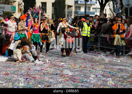 Famous carnival of Limassol, Akrotiri Bay, Cyprus. Stock Photo