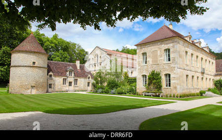 Abbey of Fontenay is a former Cistercian abbey located in the commune of Marmagne, in the département of Côte-d'Or, France. Stock Photo