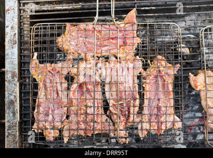 Grilled Mice or Hamsters on sale in Ho Chi Minh City Vietnam - An example of the strange or weird food eaten by people around the world Stock Photo
