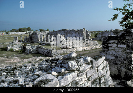 Mayan Ruins of Tulum on the Yucatan Peninsula, Mexico Stock Photo