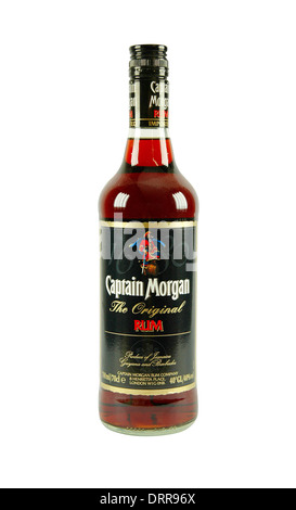 Captain Morgan rum bottle Stock Photo