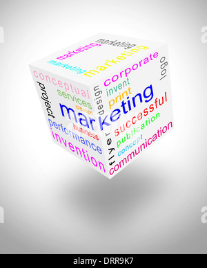 Marketing communication world with english words Stock Photo