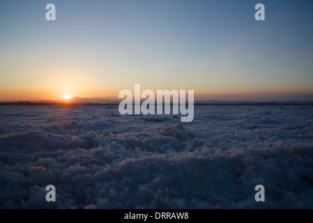 Sunset over the salt lake near Larnaca, Cyprus, Greece Stock Photo