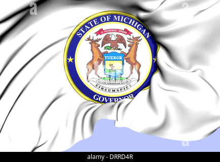 Governor of Michigan Seal, USA. Close Up. Stock Photo