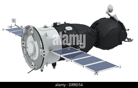 Spaceship isolated on white background Stock Photo