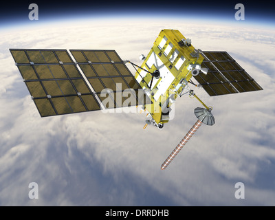 Modern navigation satellite Stock Photo