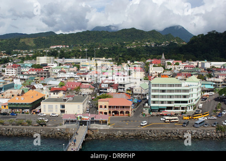 Panorama of Roseau, Dominica, Caribbean Stock Photo