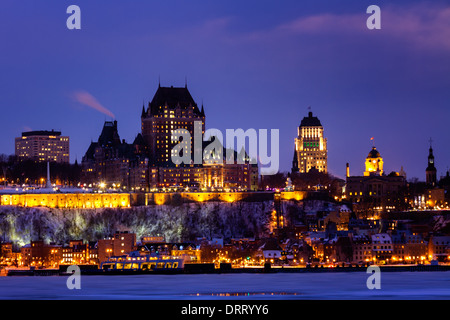 Quebec City skyline from Levis, Canada Stock Photo