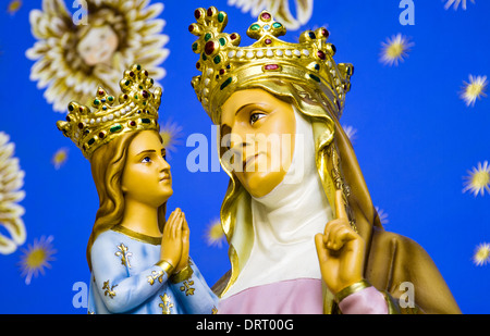 Basilica of Sainte-Anne-de-Beaupré ,Mary and St. Anne, La Côte-de-Beaupré Regional County Municipality, Quebec, Canada Stock Photo