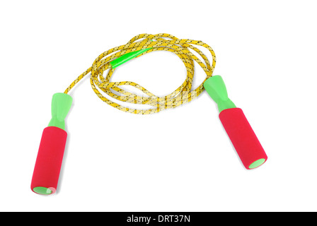 Skipping rope on a white background Stock Photo