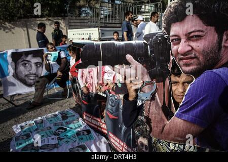 Abu Saiba, Bahrain. 31st Jan, 2014. Sit-in Turning to the issue of ...