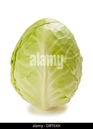 Green cabbage isolated on white background Stock Photo
