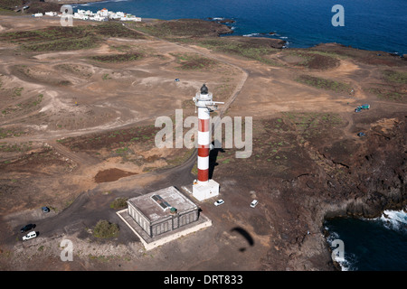 Aerial View of Lighthouse Faro de punta Abona, Tenerife, Spain Stock Photo