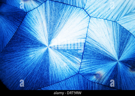 Microcrystals in polarized light Stock Photo