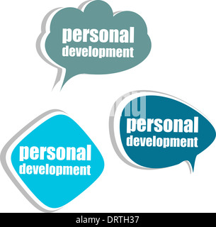 personal development, Set of stickers, labels, tags. Template for infographics Stock Photo