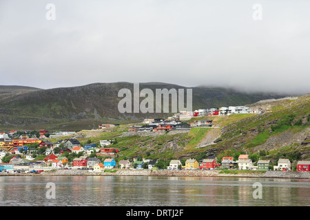 View of Hammerfest town in the north of Norway Stock Photo