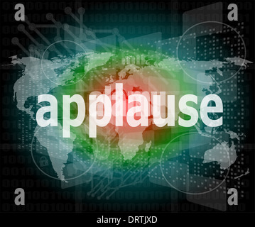 applause word poster concept. Financial support message design Stock Photo