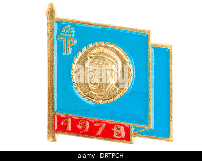 GDR (DDR) youth group (Junge Pioniere) badge - 1978 Stock Photo