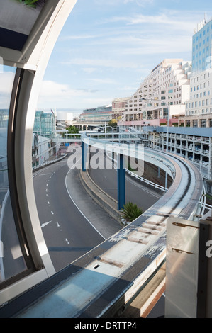 view of Sydney's street from monorail train station Stock Photo