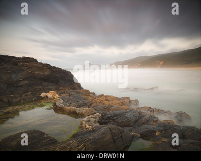 Galician beach in the north of Spain. Thi beach is called Ponzos and is located in Ferrol, Galicia, Spain. Stock Photo