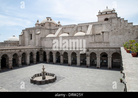 Church and cloister of the Society of Jesus 1698. Arequipa. Peru.UNESCO World Heritage Site. Stock Photo