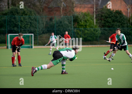 hockey action between didsbury northern men fist team and urmston men first team Stock Photo