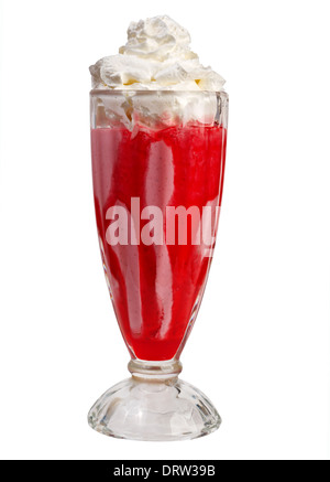 Strawberry cocktai isolated on white background. Stock Photo