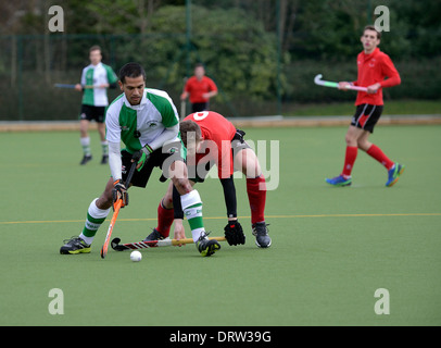 hockey action between didsbury northern men fist team and urmston men first team Stock Photo