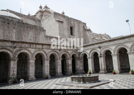 Church and cloister of the Society of Jesus 1698. Arequipa. Peru.UNESCO World Heritage Site. Stock Photo