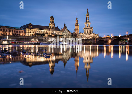 Dresden, Germany on the Elbe River. Stock Photo