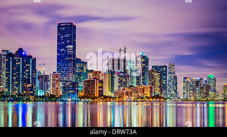 Miami, Florida skyline at Biscayne Bay. Stock Photo