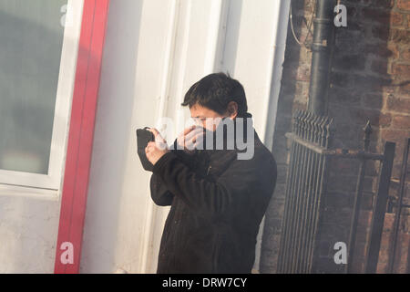 Liverpool, UK. 2nd Feb 2014. Chinese New Year celebrations have taken place in Liverpool on Sunday, February 2, 2013. Thousands lined the streets of China town in Liverpool city centre to mark the year of the Horse. Credit:  Christopher Middleton/Alamy Live News Stock Photo