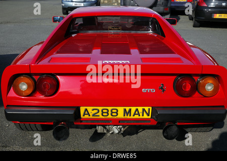 RED FERRARI 288 GTO CAR ISLE OF MAN 11 October 2013 Stock Photo