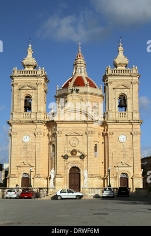 PARISH CHURCH XAGHRA GOZO MALTA 04 December 2013 Stock Photo