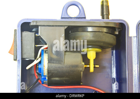 Aquarium air compressor(pump) on white background. Isolated Stock Photo