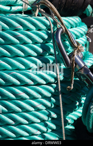 Brand new rope for fishing boats.Scotland UK Stock Photo