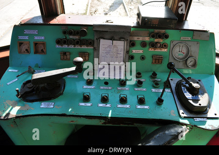Cuba: part of the Hershey Electric Railway running between Havana and Matanzas. The train controls Stock Photo