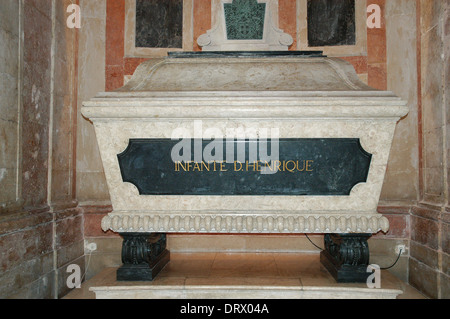 Portugal. Lisbon. Church of Santa Engracia. National Pantheon. Tomb of Infante Henrry, kown as Henry the Navigator (1394-1460). Stock Photo