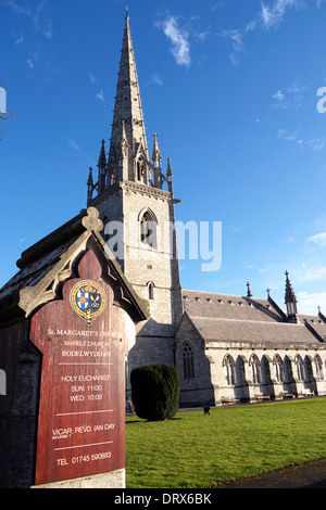 St Margaret's Church, Bodelwyddan, North Wales, also known as the Marble Church. Stock Photo