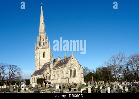 St Margaret's Church, Bodelwyddan, North Wales, also known as the Marble Church. Stock Photo