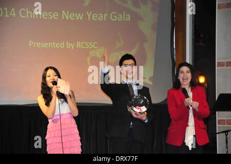 Houston, USA. 2nd Feb, 2014. Chinese students overseas participate in Chinese New Year Gala held by Rice Chinese Students & Scholars Club at Rice University, Houston, the United States, Feb. 2, 2014. © Zhang Yongxing/Xinhua/Alamy Live News Stock Photo