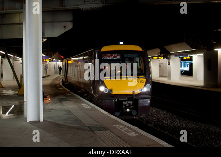 CrossCountry train at New Street Station during refurbishment, Birmingham, UK Stock Photo