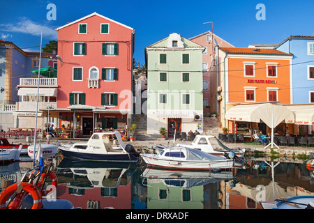 VELI LOSINJ, CROATIA - JUN 10: Boats in a small marina on June 10, 2013 in Veli Losinj, Croatia. Stock Photo